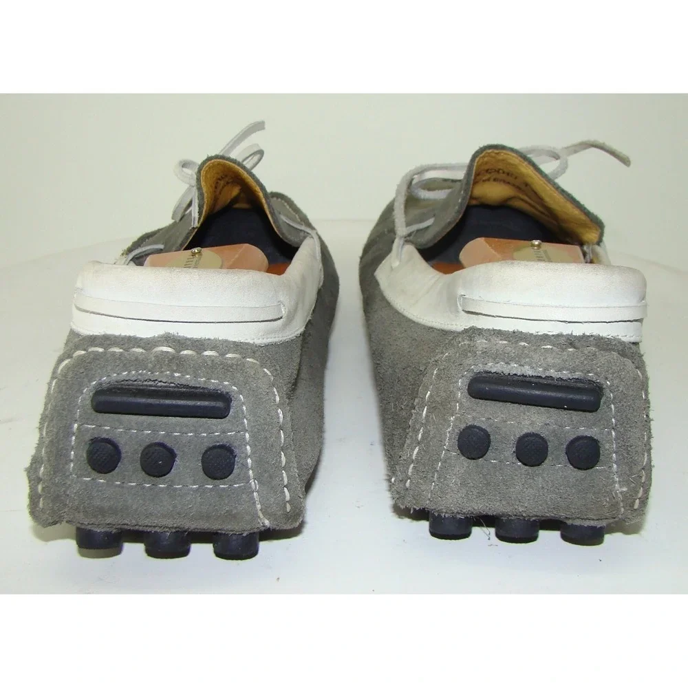 Mercanti Fiorentini Relax Gray Suede Leather Driving Moccasin Loafers Mens 13M